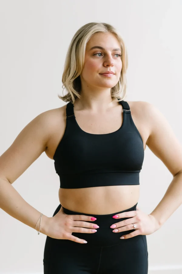 Sports Bras>Maven Thread Adjustable Sports Bra - Black