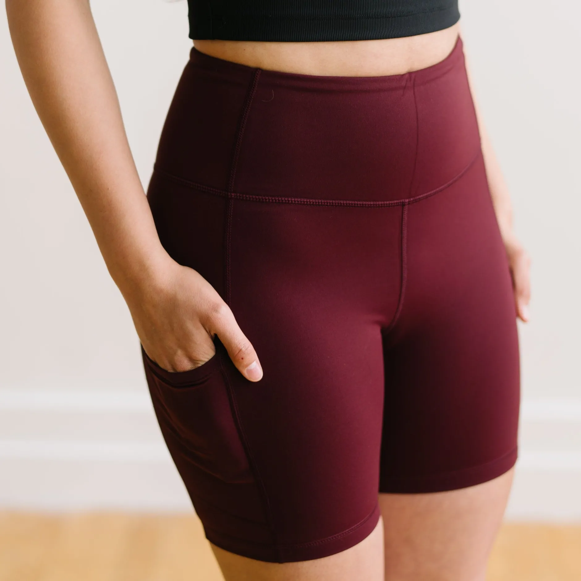 biker_shorts____burgundy_0.webp Shorts>Maven Thread Biker Shorts - 6'' - Burgundy
