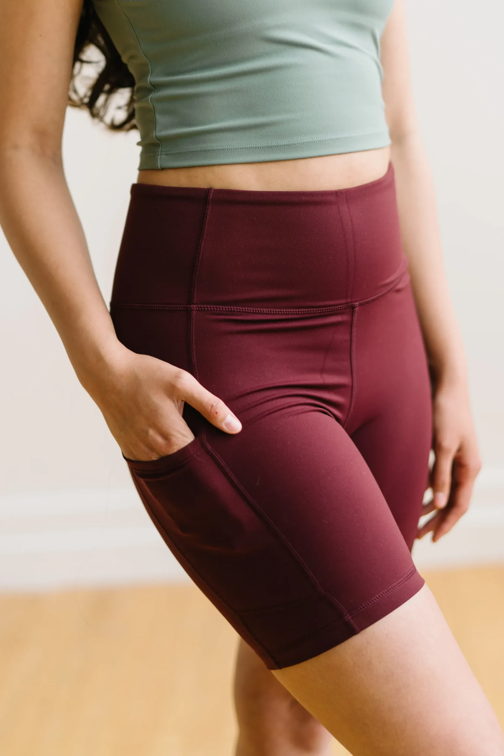 biker_shorts____burgundy_5.webp Shorts>Maven Thread Biker Shorts - 6'' - Burgundy