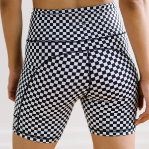 Shorts>Maven Thread Biker Shorts - 6'' - Bu0026W Checkered