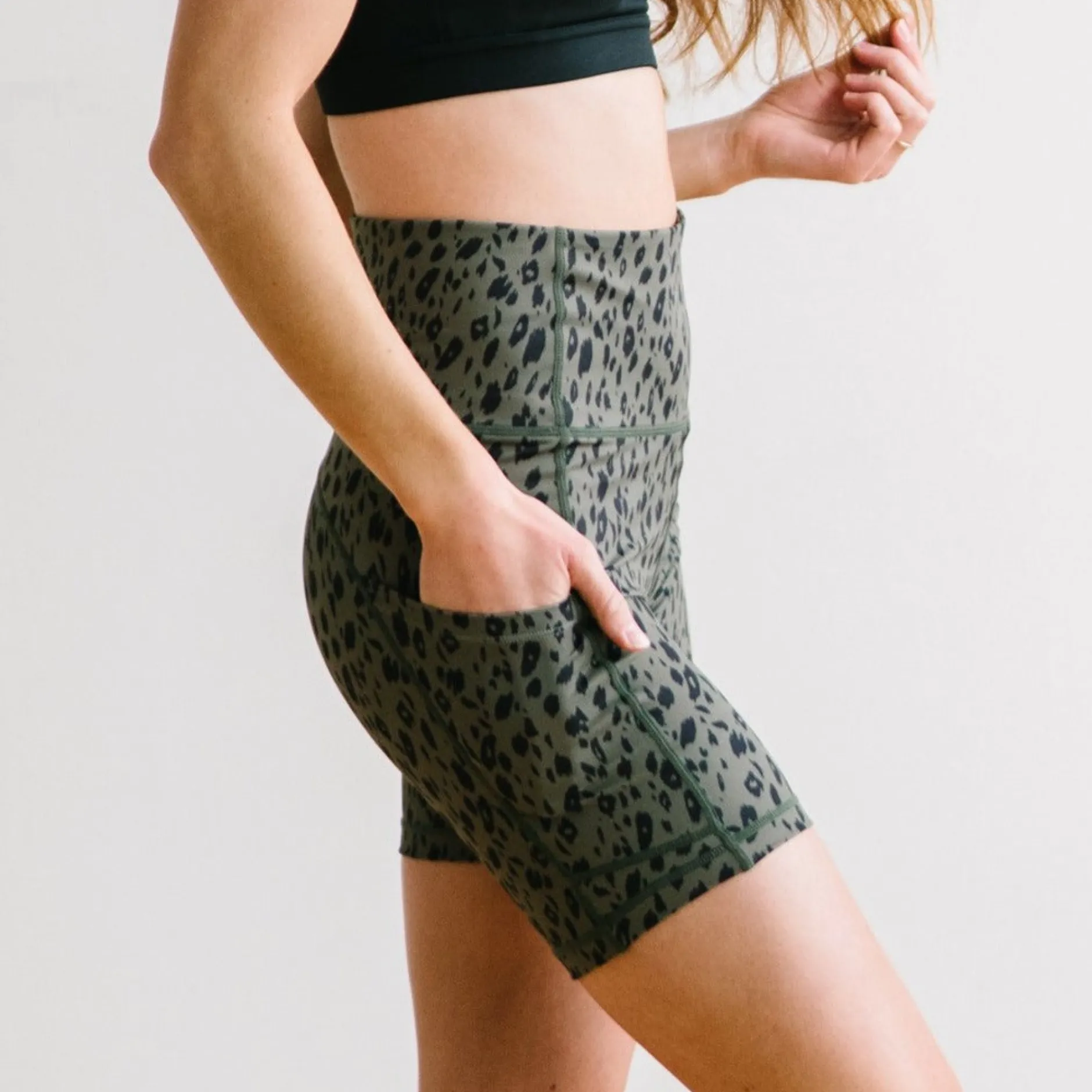 biker_shorts___green_leop_0.webp Shorts>Maven Thread Biker Shorts - 6''- Green Leopard