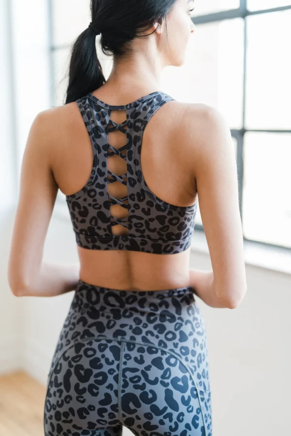 Sports Bras>Maven Thread Courage Sports Bra - Gray Leopard