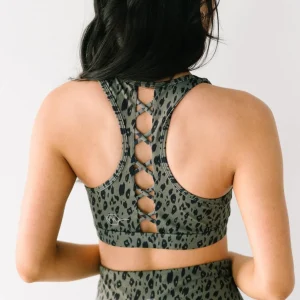 Sports Bras>Maven Thread Courage Sports Bra - Green Leopard