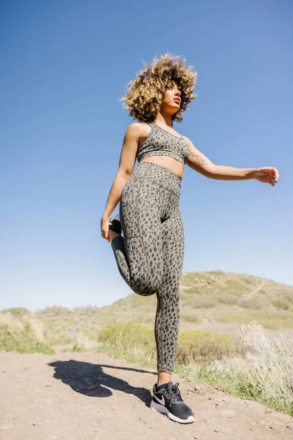 Sports Bras>Maven Thread Courage Sports Bra - Green Leopard