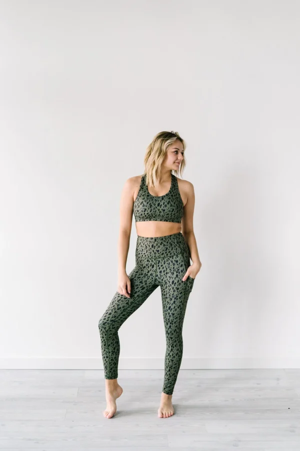 Sports Bras>Maven Thread Courage Sports Bra - Green Leopard