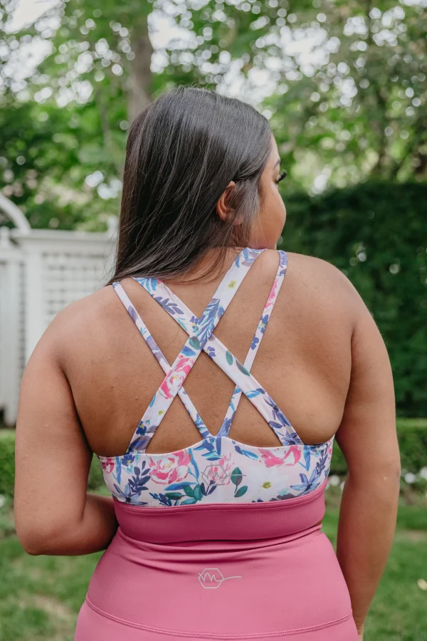 Sports Bras>Maven Thread Criss Cross Sports Bra - Deep Orchid