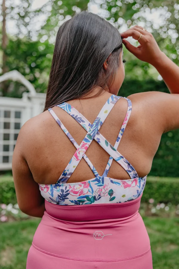 Sports Bras>Maven Thread Criss Cross Sports Bra - Deep Orchid