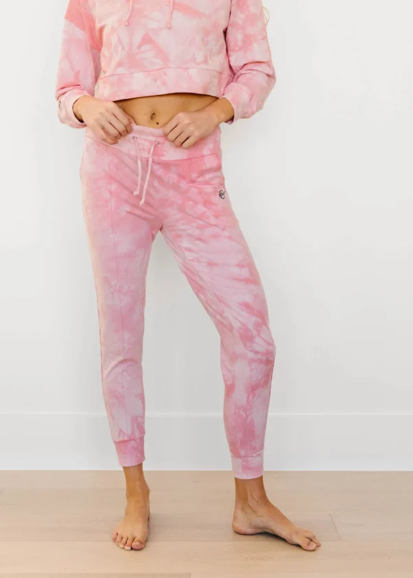 Outerwear | Hoodies + Sleep>Maven Thread Crop Hoodie - Pink Tie Dye