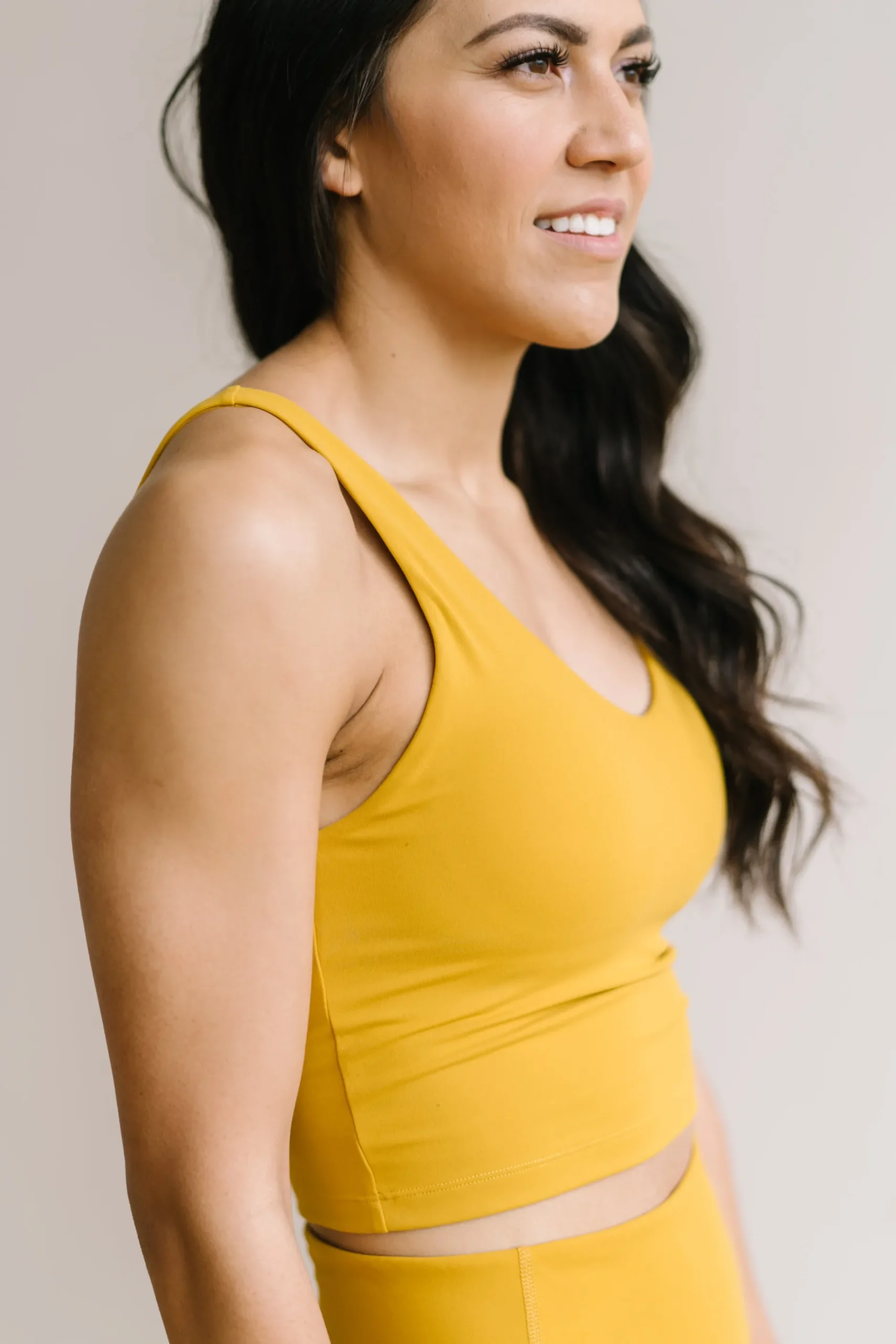 crop_tank_sports_bra__mus_1.webp Sports Bras | Tanks>Maven Thread Crop Tank Sports Bra - Mustard