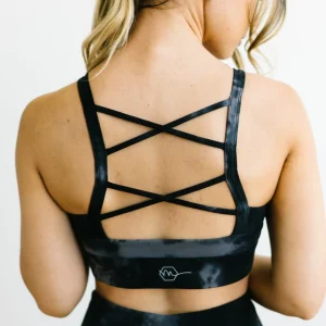 Sports Bras>Maven Thread Fearless Sports Bra - Black Tie Dye