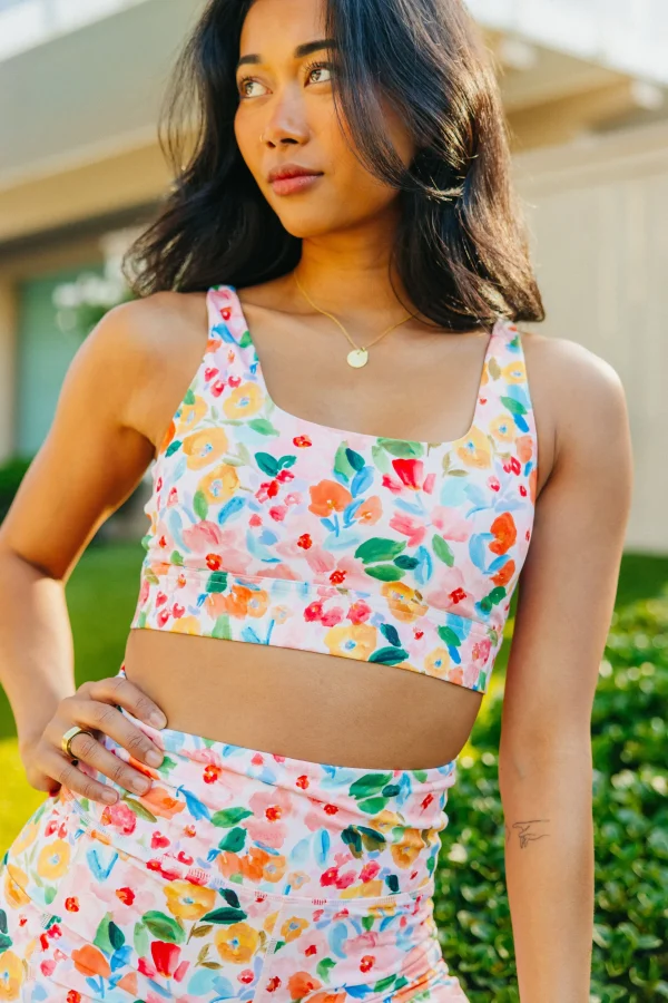 Sports Bras>Maven Thread Fearless Sports Bra - Watercolor Floral