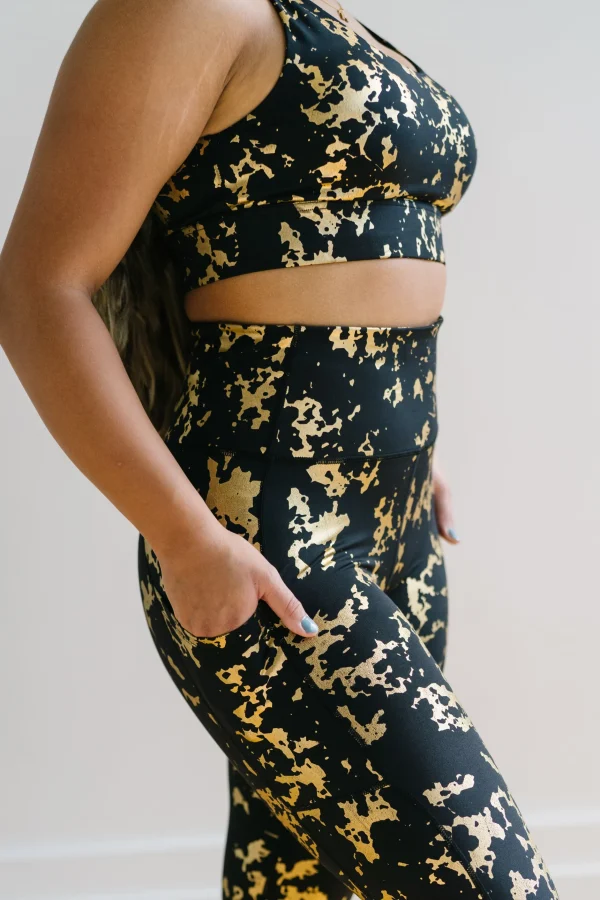 Sports Bras>Maven Thread Fierce Sports Bra - Gold Foil