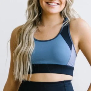 Sports Bras>Maven Thread Flex Sports Bra - Blue Colorblock
