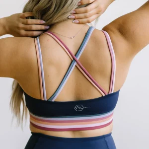 Sports Bras>Maven Thread Flow Sports Bra - Navy Rainbow