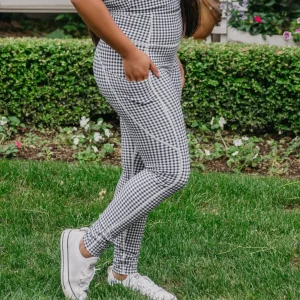 Leggings>Maven Thread Focus Leggings - Bu0026W Gingham