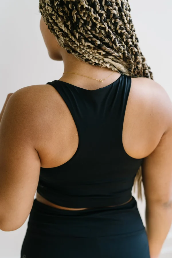 Swim Tops | Swim Tops>Maven Thread Henley Bikini Crop Top - Black
