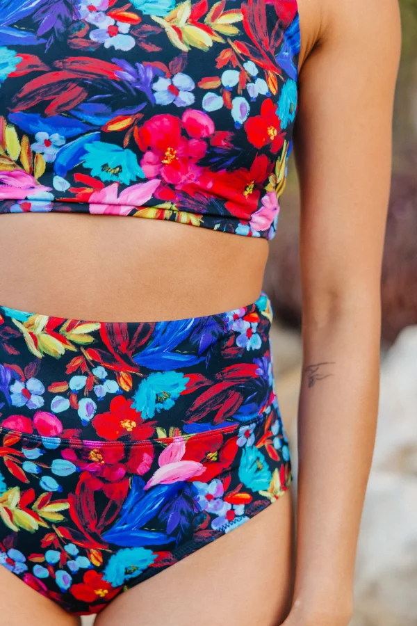 Swim Bottoms | Swim Bottoms>Maven Thread High Rise Bottoms - Midnight Floral