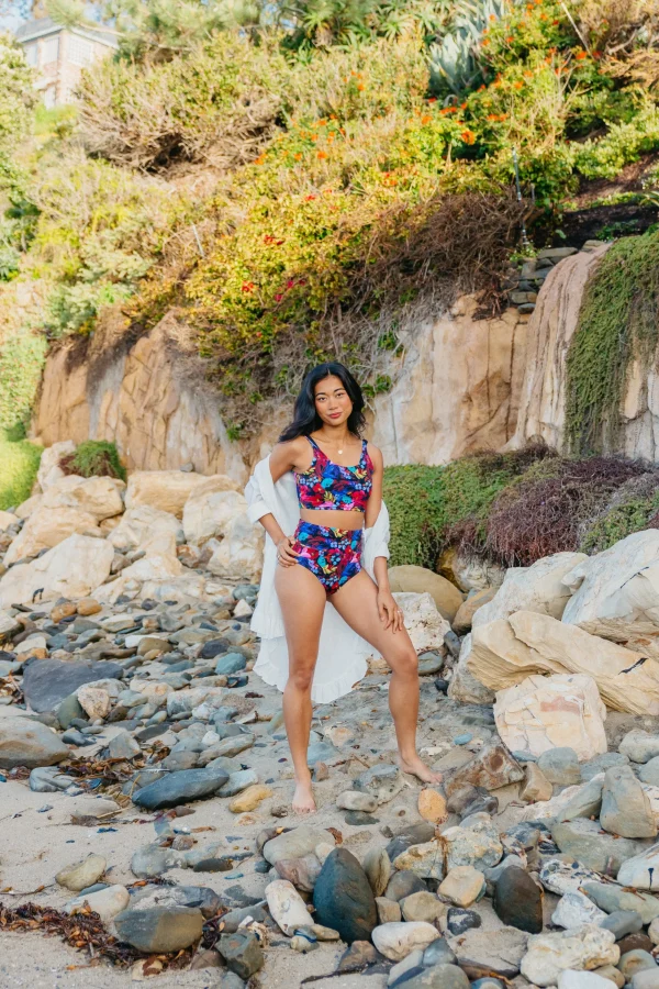 Swim Bottoms | Swim Bottoms>Maven Thread High Rise Bottoms - Midnight Floral