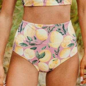 Swim Bottoms | Swim Bottoms>Maven Thread High Rise Bottoms - Pink Lemonade