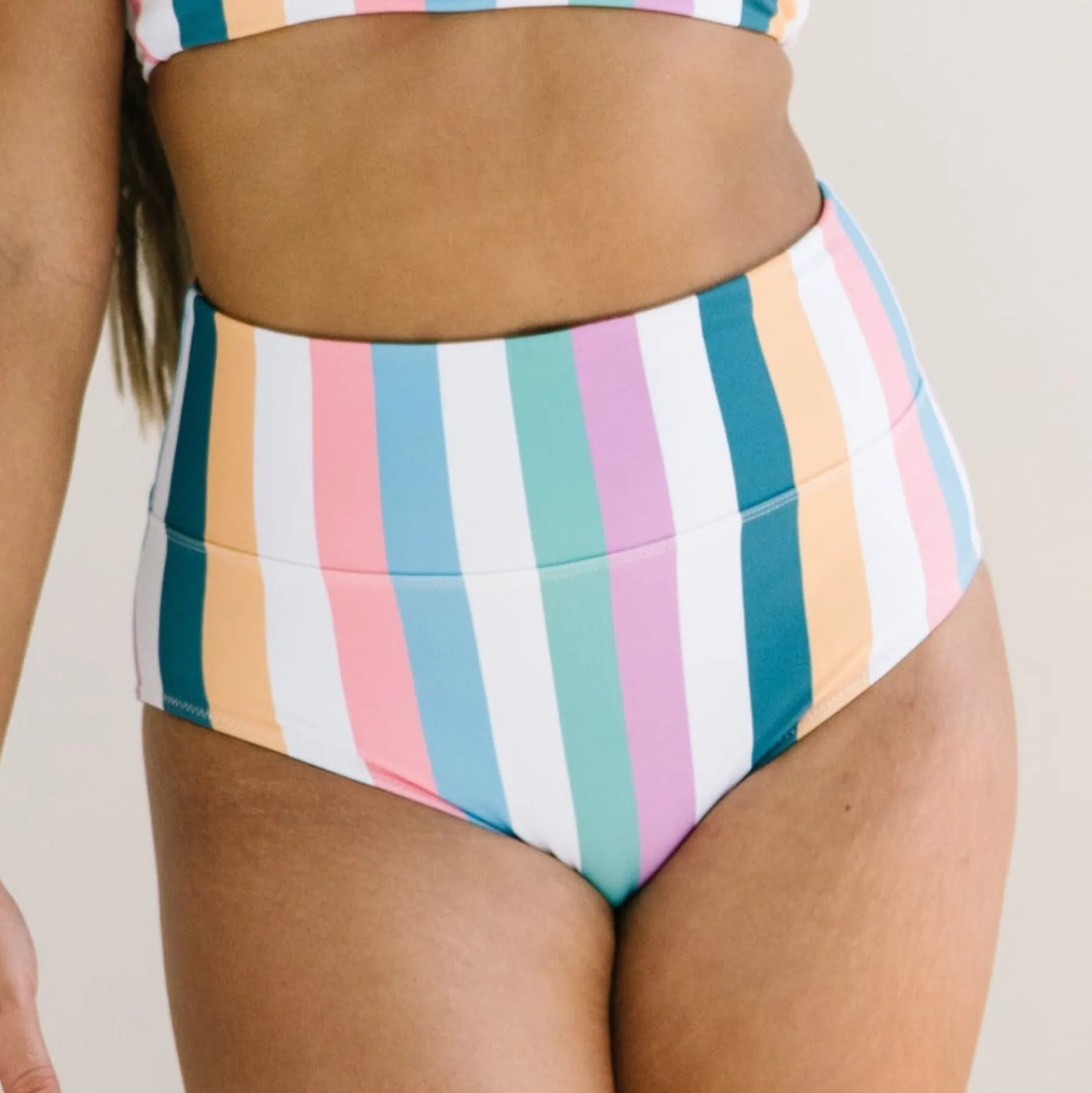 high_rise_bottoms__retro__0.webp Swim Bottoms | Swim Bottoms>Maven Thread High Rise Bottoms - Retro Stripe 2.0