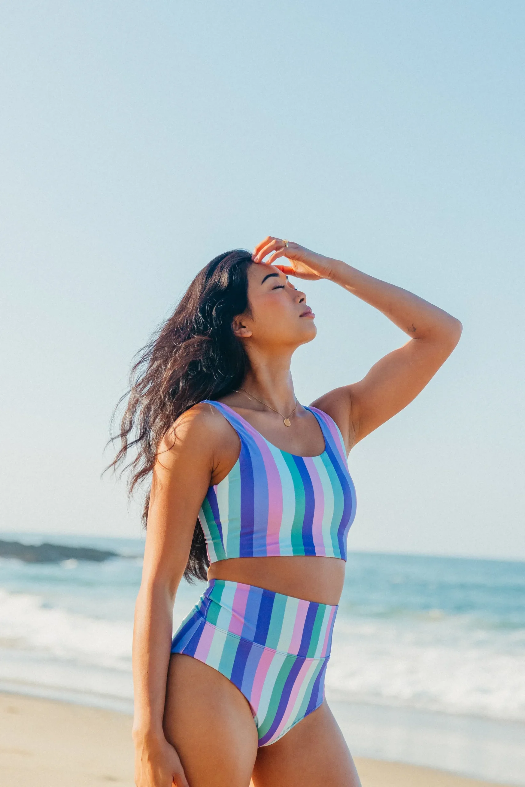 high_rise_bottoms__siren__2.webp Swim Bottoms | Swim Bottoms>Maven Thread High Rise Bottoms - Siren Stripes