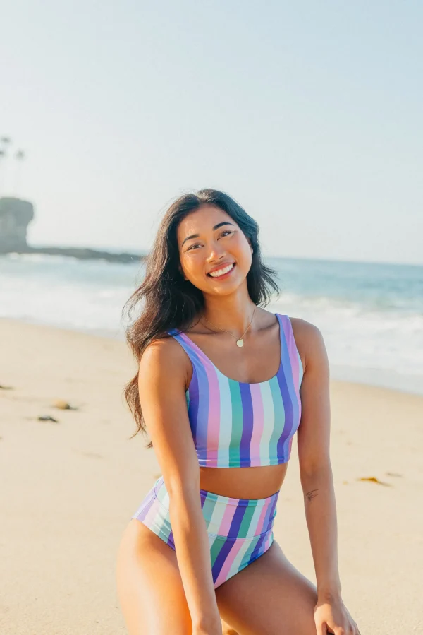 Swim Bottoms | Swim Bottoms>Maven Thread High Rise Bottoms - Siren Stripes