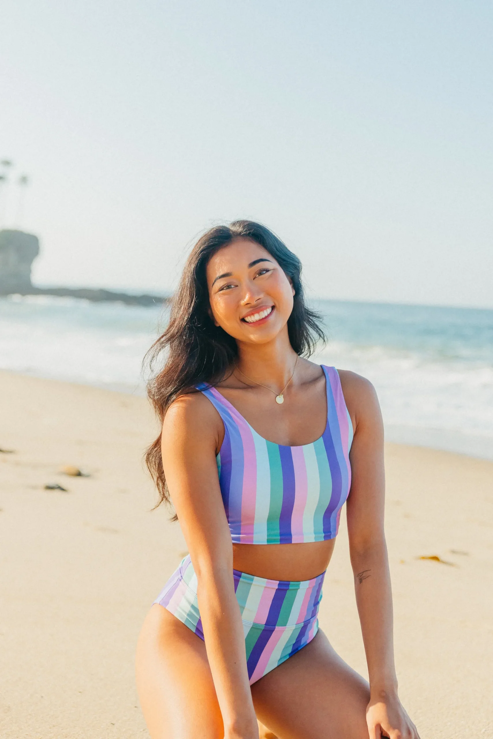 high_rise_bottoms__siren__4.webp Swim Bottoms | Swim Bottoms>Maven Thread High Rise Bottoms - Siren Stripes