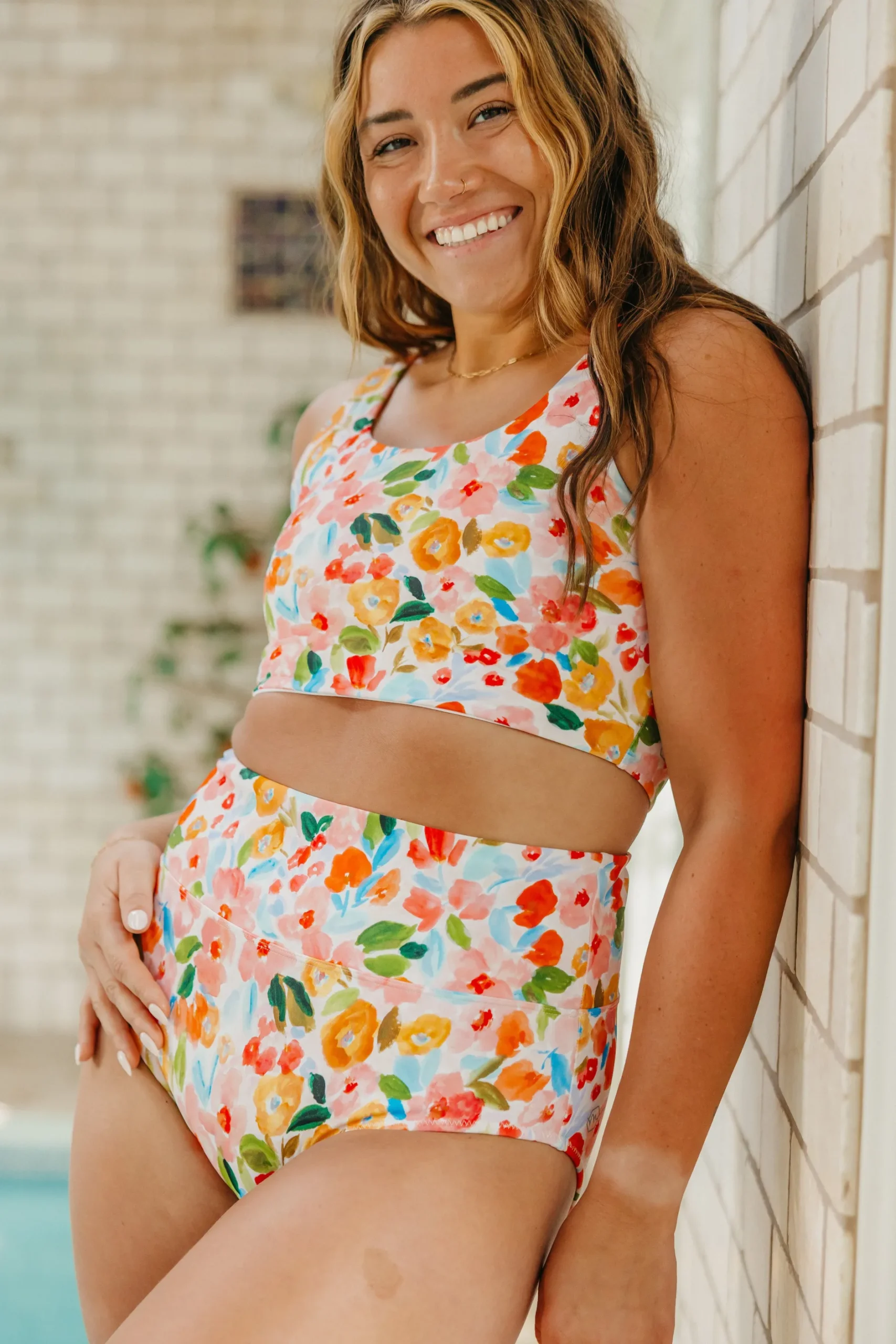 high_rise_bottoms__waterc_7.webp Swim Bottoms | Swim Bottoms>Maven Thread High Rise Bottoms - Watercolor Floral
