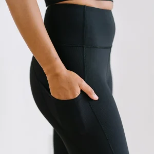 Leggings>Maven Thread Inspire Leggings - Black Ribbed