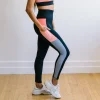 Leggings>Maven Thread Inspire Leggings - Coral Colorblock