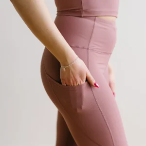 Leggings>Maven Thread Inspire Leggings - Dusty Rose Ribbed