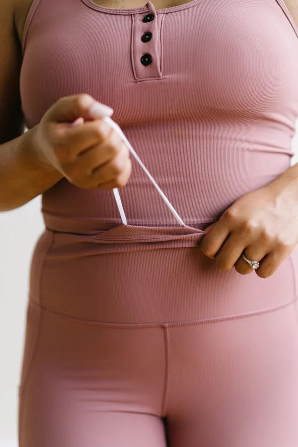 Leggings>Maven Thread Inspire Leggings - Dusty Rose Ribbed