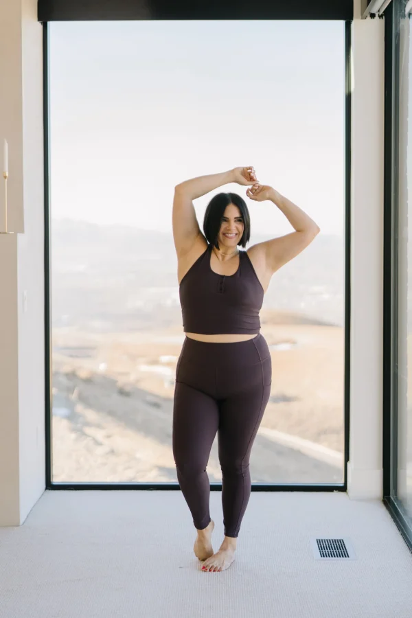 Leggings>Maven Thread Inspire Leggings - Eggplant Ribbed