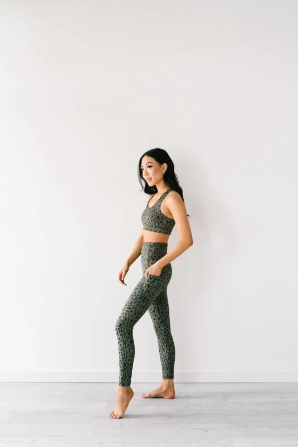 Leggings>Maven Thread Inspire Leggings - Green Leopard