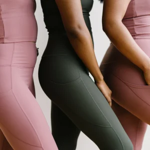 Leggings>Maven Thread Inspire Leggings - Green Ribbed