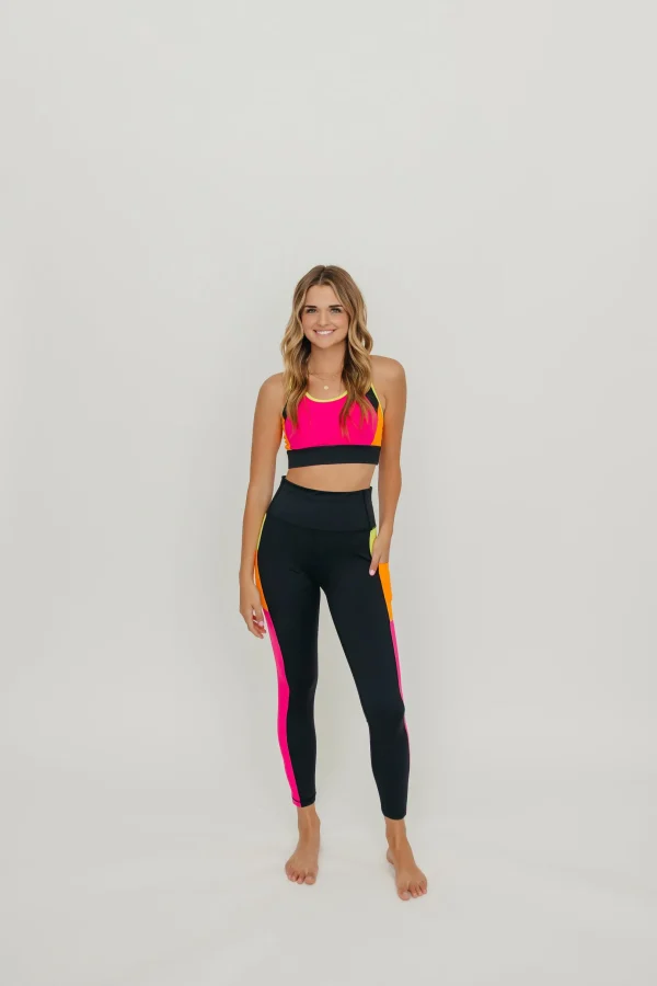 Leggings>Maven Thread Inspire Leggings - Neon Colorblock