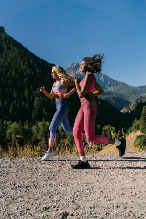Leggings>Maven Thread Inspire Leggings - Peach/Blue Ombre