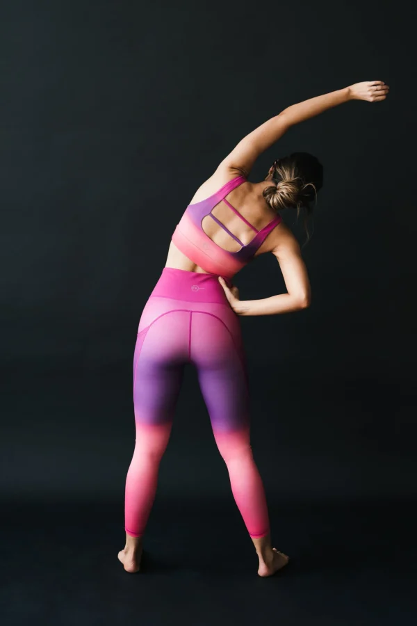 Leggings>Maven Thread Inspire Leggings - Peach/Purple Ombre