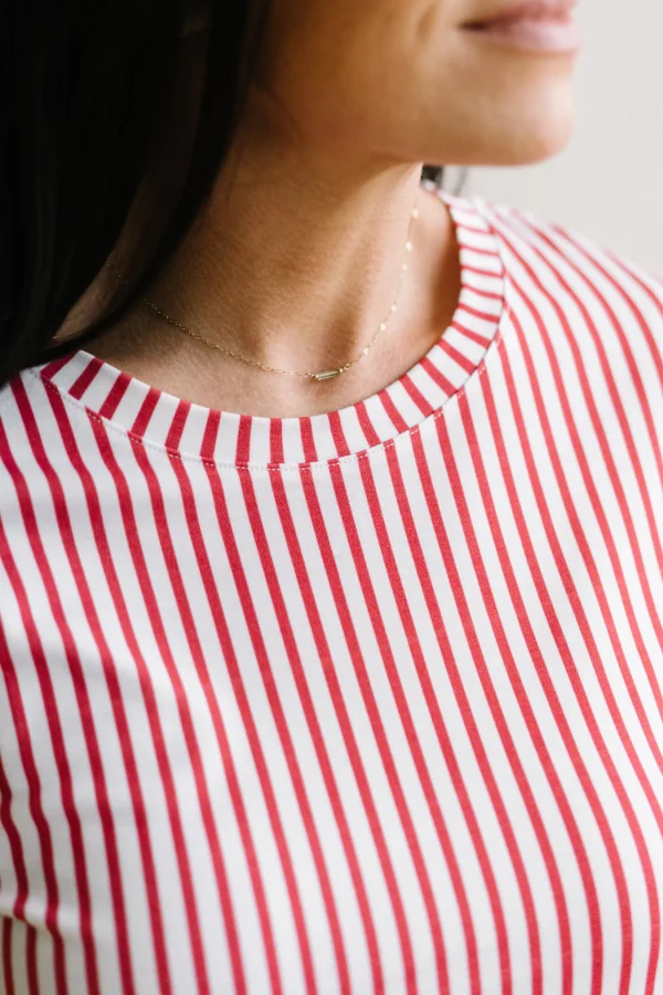 Pajamas | Shorts>Maven Thread Lounge Premium Pajama Short Sleeve Top - Peppermint