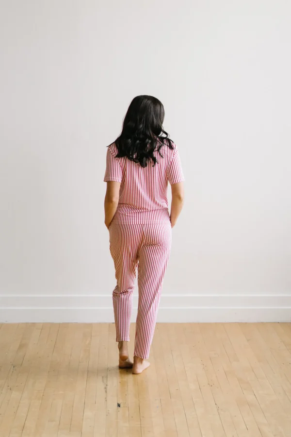 Pajamas | Shorts>Maven Thread Lounge Premium Pajama Short Sleeve Top - Peppermint