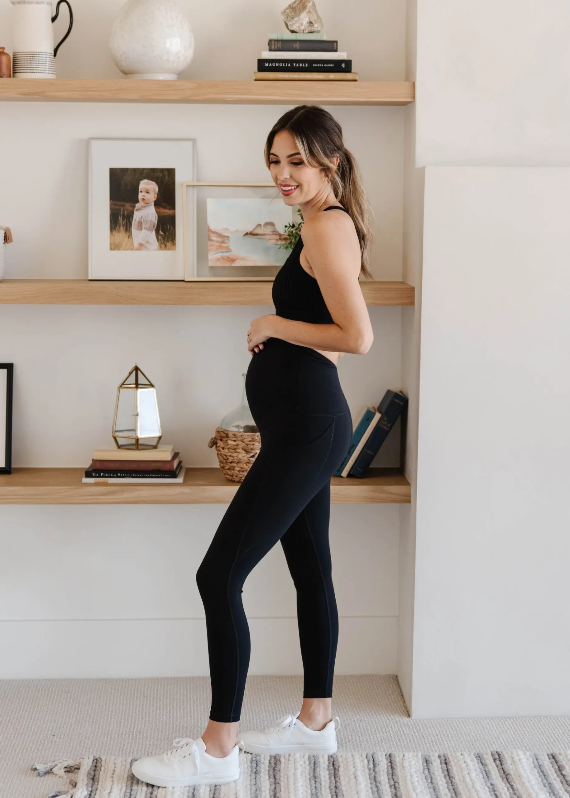 maternity_leggings__black_7.webp Leggings>Maven Thread Maternity Leggings - Black