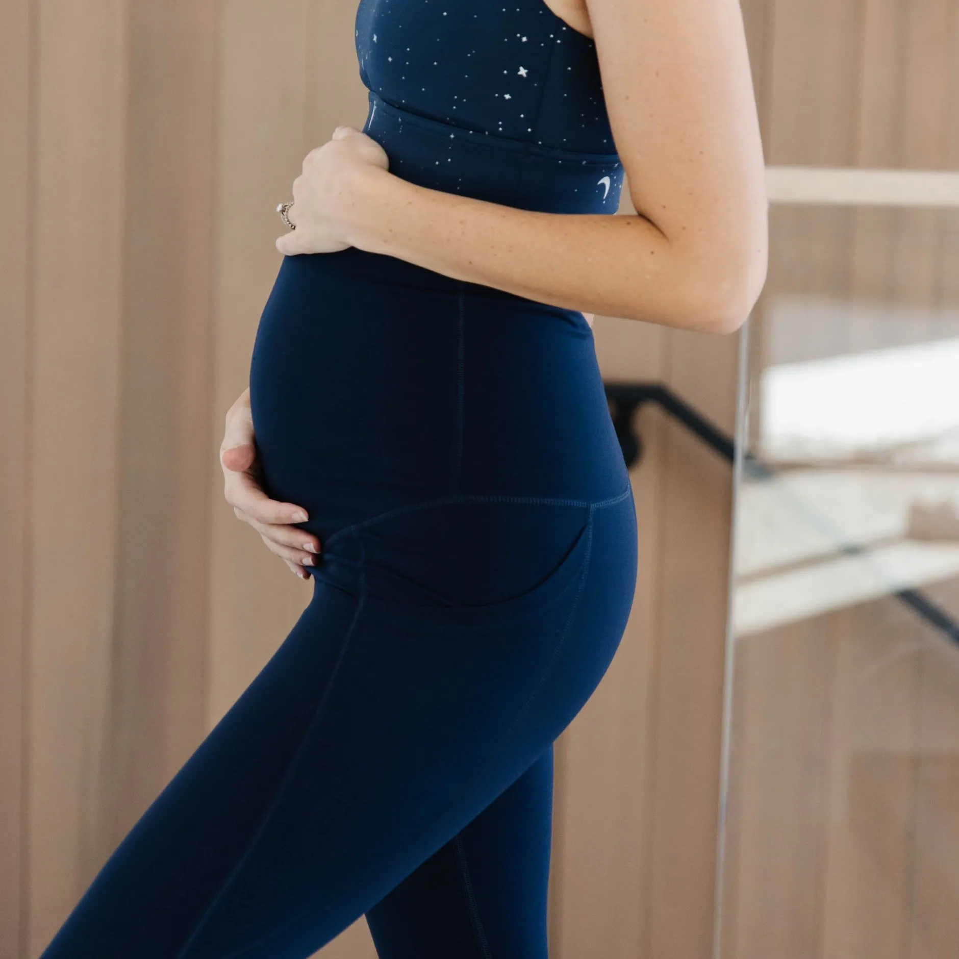 maternity_leggings__navy_1.webp Leggings>Maven Thread Maternity Leggings - Navy