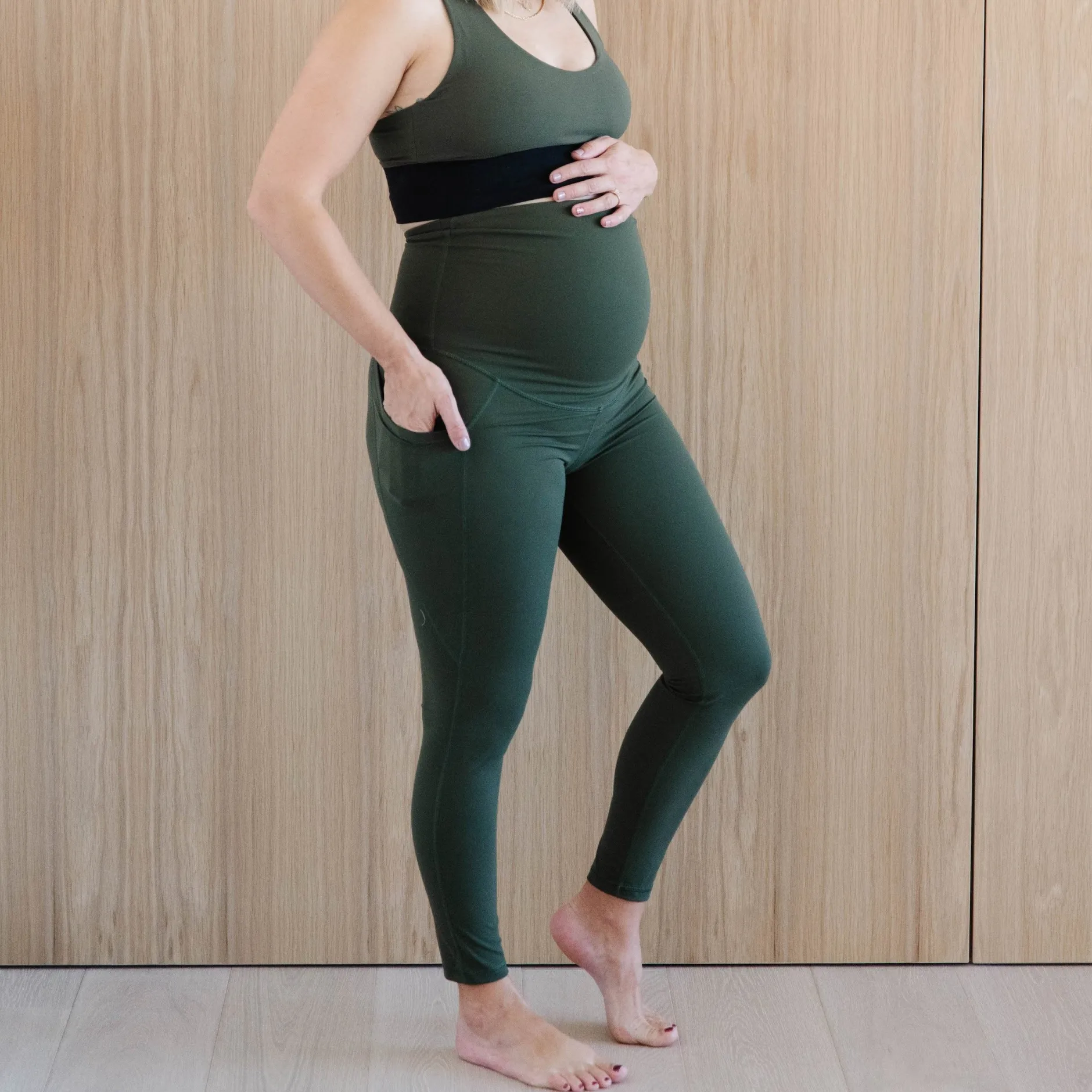 maternity_leggings__olive_1.webp Leggings>Maven Thread Maternity Leggings - Olive