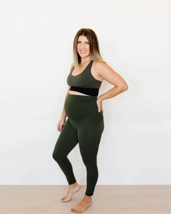 Leggings>Maven Thread Maternity Leggings - Olive