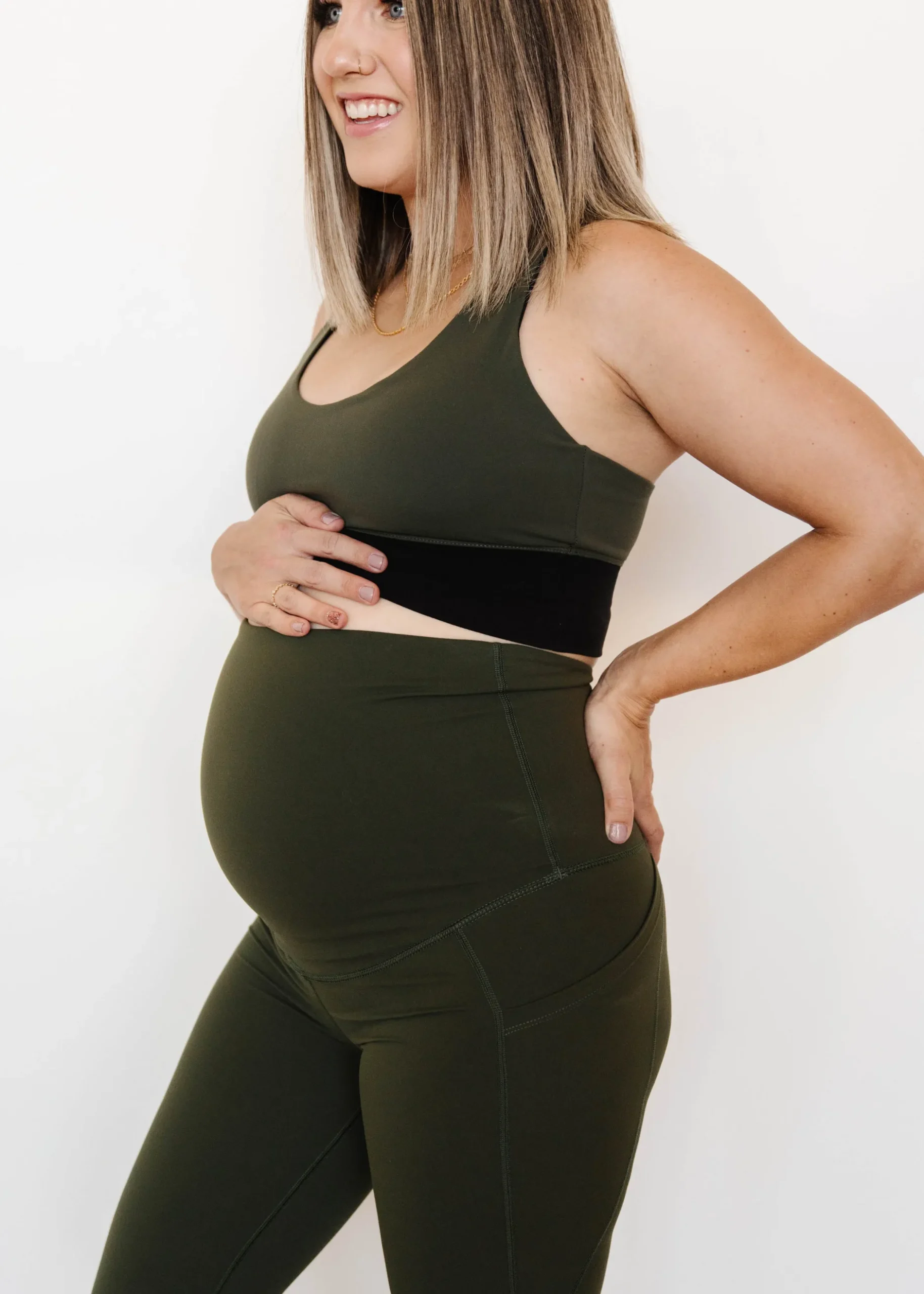 maternity_leggings__olive_8.webp Leggings>Maven Thread Maternity Leggings - Olive
