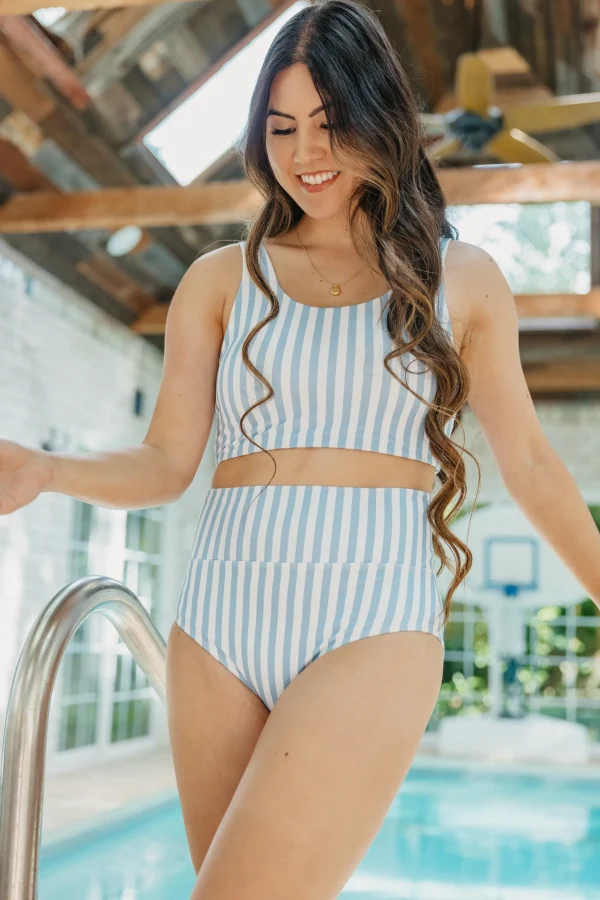 Swim Tops | Swim Tops>Maven Thread Oasis Bikini Top - Blue Stripe
