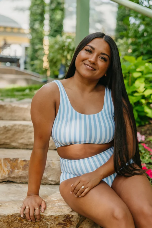 Swim Tops | Swim Tops>Maven Thread Oasis Bikini Top - Blue Stripe