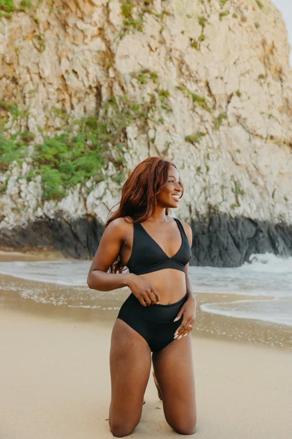 Swim Tops | Swim Tops>Maven Thread Plunge Bikini Top - Black