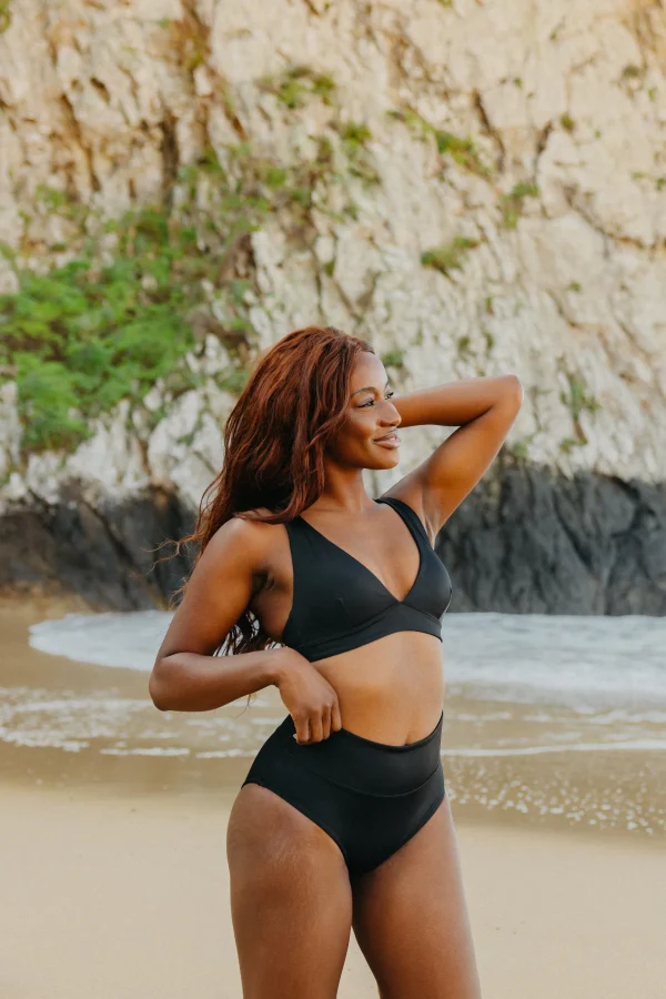 Swim Tops | Swim Tops>Maven Thread Plunge Bikini Top - Black