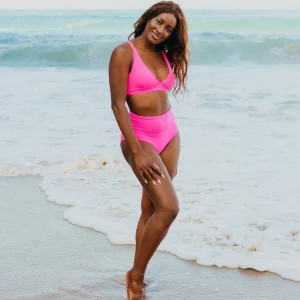 Swim Tops | Swim Tops>Maven Thread Plunge Bikini Top - Hot Pink